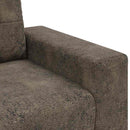 Tosæders sofa Mørkegrå 180 cm Faux Suede Læder