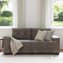 Tosæders sofa Mørkegrå 180 cm Faux Suede Læder