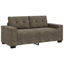 Tosæders sofa Mørkegrå 180 cm Faux Suede Læder