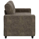 Tosæders sofa Mørkegrå 180 cm Faux Suede Læder