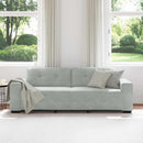 3-personers sofa lysegrå 220x78x80 cm fløjl