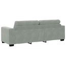 3-personers sofa lysegrå 220x78x80 cm fløjl
