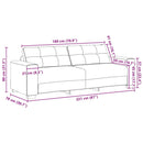 3-personers sofa lysegrå 220x78x80 cm fløjl
