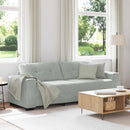 3-personers sofa lysegrå 220x78x80 cm fløjl