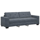 3-personers sofa mørkegrå 220x78x80 cm fløjl