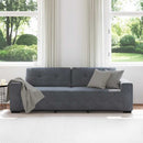 3-personers sofa mørkegrå 220x78x80 cm fløjl