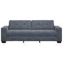 3-personers sofa mørkegrå 220x78x80 cm fløjl