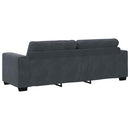3-personers sofa mørkegrå 220x78x80 cm fløjl
