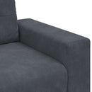 3-personers sofa mørkegrå 220x78x80 cm fløjl