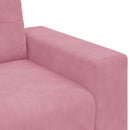 3-personers sofa Lyserød 220 cm Fløjl