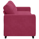 3-personers sofa Vinrød 220 cm Fløjl