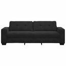 3-personers sofa sort 220x78x80 cm fløjl