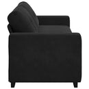 3-personers sofa sort 220x78x80 cm fløjl