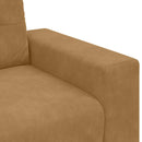 3-personers sofa Brun 220 cm Fløjl