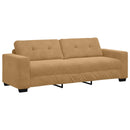 3-personers sofa Brun 220 cm Fløjl