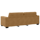 3-personers sofa Brun 220 cm Fløjl