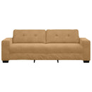 3-personers sofa Brun 220 cm Fløjl