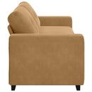 3-personers sofa Brun 220 cm Fløjl
