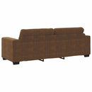 3-personers sofa Brun 220 cm Faux Suede Læder