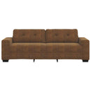 3-personers sofa Brun 220 cm Faux Suede Læder