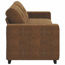 3-personers sofa Brun 220 cm Faux Suede Læder
