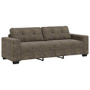 3-personers sofa Mørkegrå 220 cm Faux Suede Læder