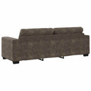 3-personers sofa Mørkegrå 220 cm Faux Suede Læder