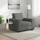 lænestol 100x77x82 cm stof mørkegrå