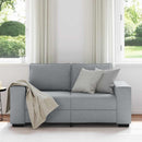 2-personers sofa 160x77x82 cm stof lysegrå