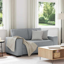 2-personers sofa 160x77x82 cm stof lysegrå
