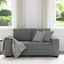 2-personers sofa 160x77x82 cm stof mørkegrå
