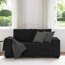 2-personers sofa 160x77x82 cm stof sort