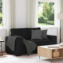 2-personers sofa 160x77x82 cm stof sort