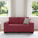 2-personers sofa 160x77x82 cm stof vinrød