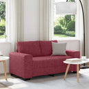 2-personers sofa 160x77x82 cm stof vinrød