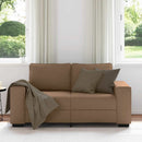2-personers sofa 160x77x82 cm stof brun