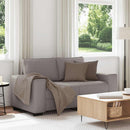 2-personers sofa 160x77x82 cm stof gråbrun