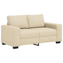 2-personers sofa 160x77x82 cm stof cremefarvet