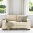 2-personers sofa 160x77x82 cm stof cremefarvet