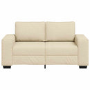 2-personers sofa 160x77x82 cm stof cremefarvet