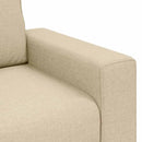 2-personers sofa 160x77x82 cm stof cremefarvet