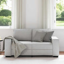 2-personers sofa 160x77x82 cm stof skygrå
