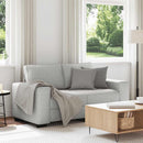 2-personers sofa 160x77x82 cm stof skygrå