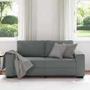 2-personers sofa 180x77x82 cm stof mørkegrå