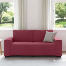 2-personers sofa 180x77x82 cm stof vinrød