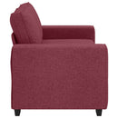 2-personers sofa 180x77x82 cm stof vinrød