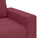 2-personers sofa 180x77x82 cm stof vinrød
