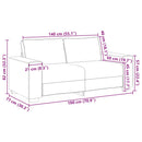2-personers sofa 180x77x82 cm stof vinrød