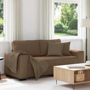 2-personers sofa 180x77x82 cm stof brun