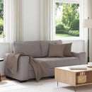 2-personers sofa 180x77x82 cm stof gråbrun
